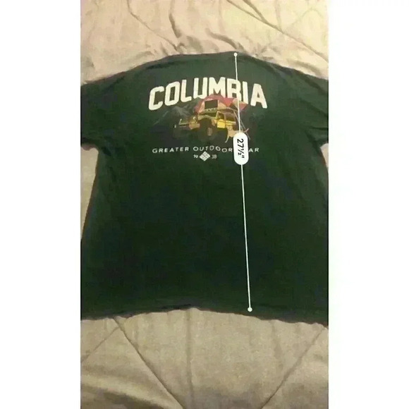 Columbia Sportswear Shirt Large Green Mens Greater Outdoor Gear Tee - Picture 5 of 5